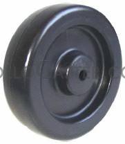 (image for) Caster; Swivel; 5" x 1-1/4"; Polyolefin; Expandable Adapter (fits 1-1/4" I.D. x 1-5/16" I.D. tubing; Zinc; Plain bore; 350#; Dust Cover (Mtl); Wheel Brake (Item #63857)
