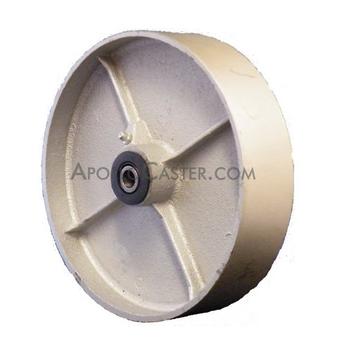 (image for) Wheel; 5" x 1-1/4"; Cast Iron; Steel Spanner; 3/8" Bore; 1-9/16" Hub Length; 400# (Solid hub) (Item #87609)