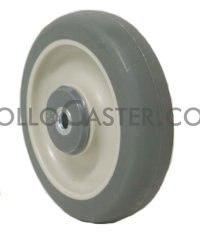 (image for) Caster; Rigid; 4" x 1-1/4"; PolyU on PolyO (Gray); Plate (3-1/8"x4-1/8": holes: 1-3/4"x2-15/16" slots to 2-3/8"x3-3/8"; 3/8" bolt); Zinc; Delrin Spanner; 275# (Item #64230)