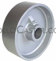 (image for) Caster; Swivel; 3" x 1-1/4"; Cast Iron; Plate (2-1/2"x3-5/8"; holes: 1-3/4"x2-7/8" slotted to 3"; 5/16" bolt); Zinc; Plain bore; 350#; Dust Cover (Mtl); Brake (Item #64303)