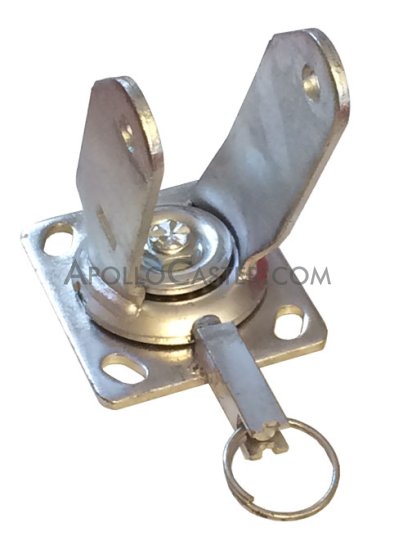(image for) Yoke; Swivel; 6" x 2-1/2"; Top Plate; 4-1/2"x6-1/4"; hole spacing: 2-7/16x4-15/16 (slotted to 3-3/8x5-1/4); 1/2 bolt; Zinc; 2000#; Position Lock; 3/4 axle (Item #89403)