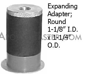 (image for) Caster; Swivel; 3" x 1-1/4"; White Polyolefin; round tread; Expandable Adapter (1-1/8"-1-3/16" ID tubing); Zinc; Plain bore; 300#; Pedal Lock; Both; Dustcap (Item #69289)