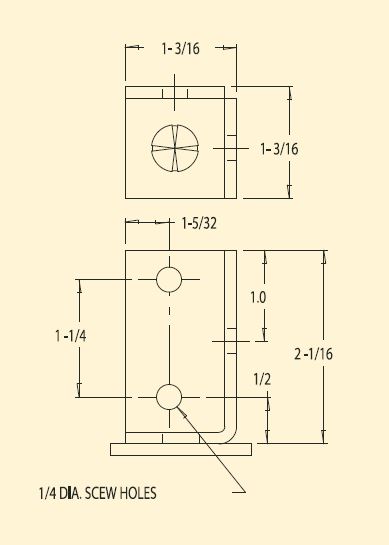 Caster; Swivel; 4" x 1"; Rubber (Soft; non-marking); 75A; Angle Iron Bracket (1-3/16"x2-1/16"; 3 holes; 1/4" bolt); Zinc; Plain bore; 110# (Item #65682)