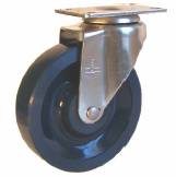 Caster; Swivel; 2 x 1; Hard Rubber; Top Plate; 2-1/2x3-5/8; hole spacing: 1-3/4x2-7/8 (slotted to 3); 5/16 bolt; Zinc; Nylon Brng; Wgt Cap: 160# (Item #69985)