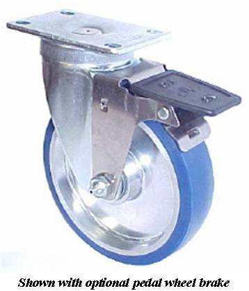 Casters: Polyu on Aluminum