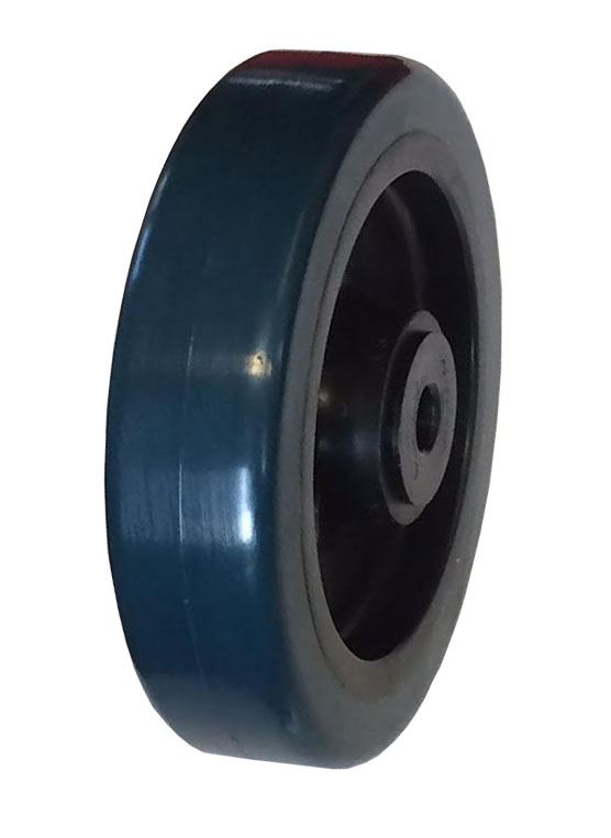 Wheel; 4" x 1-1/2"; PolyU on PolyO (Blue); Roller Brng; 3/8" Bore; 1-15/16" Hub Length; 500# (Item #88926)