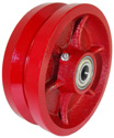 Wheel; 8" x 3"; V-Groove (7/8) Ductile Steel; Prec Tapered Brng; 3/4" Bore; 3-1/2" Hub Length; 5000# (Item #88216)
