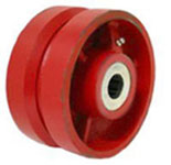 Wheel; 8" x 3"; V-Groove (1-3/8) Ductile Steel; Roller Brng; 1-1/4" Bore; 3-1/4" Hub Length; 5000# (Item #88254)