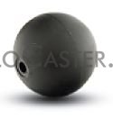 (image for) Spherical Ball Wheel; 1-5/8"; Non-marking Rubber (75A); Plain bore; 7/32" Bore; 75# (Item #87992)