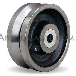 (image for) Wheel; 12" x 4"; V-Groove (1-3/4) Ductile Steel; Plain bore; 1" Bore; 4-1/2" Hub Length; 8000# (Item #87306)