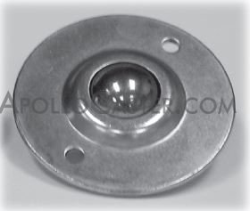 (image for) Ball Transfer; 1"; Stainless Steel; Flange; Round (2-7/8" diameter: two holes: 2-3/16" apart); Stainless; 125#; Load Height 5/8"; Recessed Depth 5/8" (Item #88081) - Click Image to Close