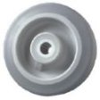 (image for) Wheel; 4" x 1-1/2"; Thermoplastized Rubber (Gray); Steel Spanner; 400#; 3/8" Bore; 1-11/16" Hub Length (Item #89590)