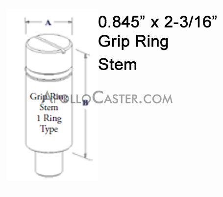 (image for) Caster; Swivel; 5" x 1-1/4"; Thermoplastized Rubber (Gray); Grip Ring (0.845" x 2-3/16"); Nylon (Gray); Prec Ball Brng; 220#; Thread Guards; Total Lock Brake (Item #63823)