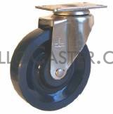 (image for) Caster; Swivel; 5 x 1-1/4; Polyolefin; Top Plate; 2-1/2x3-5/8; hole spacing: 1-3/4x2-7/8 (slotted to 3); 5/16 bolt; Zinc; Plain bore; Wgt Cap: 250# (Item #69882)