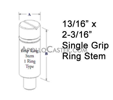 (image for) Caster; Swivel; 5" x 1-1/4"; PolyU on PolyO (Gr/Bg); Grip Ring (13/16" x 2-3/16"); Zinc; Ball Brng; 250#; Dust Cover (Mtl) (Item #65292)