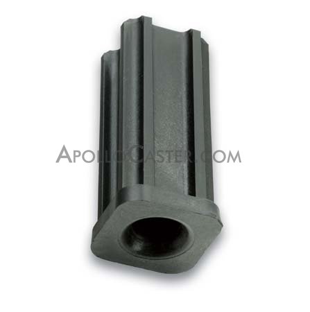 (image for) Socket; Grip Ring: fits 1" OD 18 ga square tubing; .916" O.D. x 7/16" I.D. x 2"; Glass filled nylon; fits 7/16 connectors up to 2" long. (Item #89895)