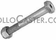 (image for) Axle & Nut; 1" x 5-1/2"; Solid Steel (Not hollow; no zerk) (Item #89181)