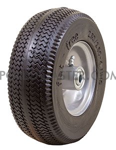 (image for) Wheel; 8.5" x 2-3/4" (2.80/2.50-4); Foam-Filled Flat Free Tire; Prec Ball Brng; 5/8" Bore; 3-1/4" Hub Length; 250#; Centered Bolted Hub; Sawtooth Tread (Item #87360)