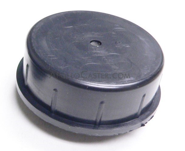 (image for) Low Profile Cabinet Caster; Swiveling; 3/4" wheel; Plastic Friction Fit Housing; 1.85" Cut out; Black; Plain bore; 330#; 3/8" off floor (Load height) (Item #63935)