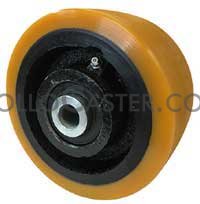 (image for) Wheel; 4" x 3-1/4"; 95A PolyU on Steel 0.8" Thick; (4) Prec Ball Brngs; 3/4" Bore; 3-1/2" Hub Length; 1500# (Item #87315)
