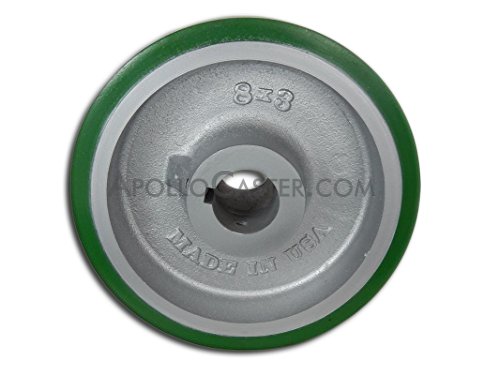 (image for) Wheel; 12" x 3"; PolyU on Cast Iron; 2" Bore; 3-1/4" Hub Length; 3000#; 1/2" x 1/4" Keyway; 2 set screws (Item #87380)