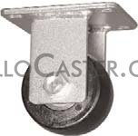 (image for) Caster; Rigid; 3" x 1-3/4"; Phenolic; Top Plate (4"x4-1/2"; holes: 2-5/8"x3-5/8" slotted to 3"x3"; 3/8" bolt); Zinc; Roller Brng; 1000# (Item #66358)