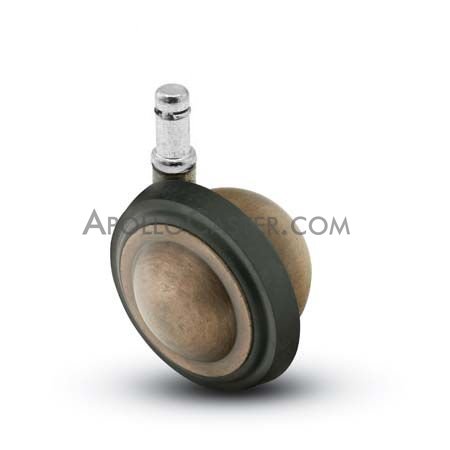 (image for) Caster; Ball; Swivel; 3"; Rubber; Hard; Grip Ring; 3/8"x1"; Antique; Acetyl/ Resin Brng; 100# (Item #69585)