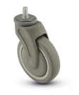 (image for) Caster; Swivel; 5" x 1-1/4"; Thermoplastized Rubber (Gray); Threaded Stem (1/2"-13TPI x 1") Nylon (Gray); Precision Ball Brng; 325#; Thread guards (Item #65919)