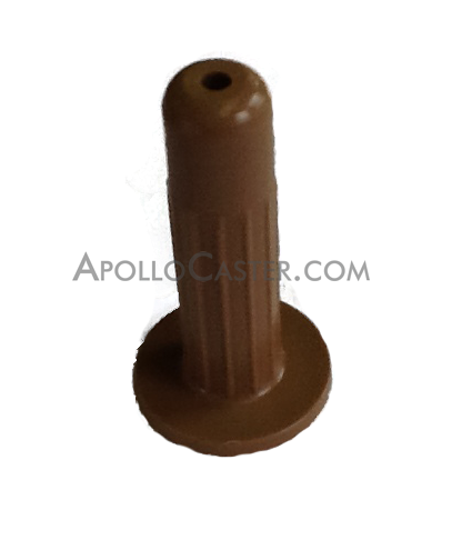 (image for) Socket; Round; 7/16" OD x 5/16" ID x 1-5/8" long (1-3/4" w/ flange); Plastic; Compatible w/ 1-1/2"x5/16" (#302) grip neck stem; light duty (Item #89986) - Click Image to Close