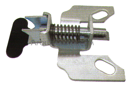 (image for) Position Lock Brake; Steel; Foot activated; Bolt-on style; Works with most 4"x4-1/2" notched caster plates. Not for Pneumatic or Flat-free wheels. (Item #88865)