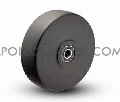 (image for) Wheel; 4" x 2"; 80D HD Nylon; Slight Crown; Prec Ball Brngs; 1/2" Bore; 2-7/16" Hub Length; 2160# (Item #87583)