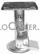 (image for) Floor Lock; For 8" Casters; Extended: 9-3/4"; Top Plate; 4"x4-1/2"; hole spacing: 2-5/8x3-5/8 (slotted to 3x3); 3/8 bolt; Zinc. (Item #89865) - Click Image to Close