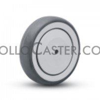 (image for) Caster; Swivel; 6" x 1-1/4"; PolyU on PolyO (Gray); Plate (3-1/8"x4-1/8": holes: 1-3/4"x2-15/16" slots to 2-3/8"x3-3/8"; 3/8" bolt); Zinc; Prec Ball Brngs; 350# (Item #63380)