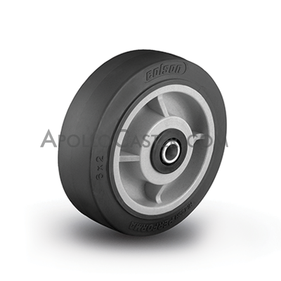 (image for) Wheel; 6" x 2"; Thermoplastized Rubber (Black); Plain bore; 550#; 1-3/16" Bore; 2-3/16" Hub Length (Item #87840)