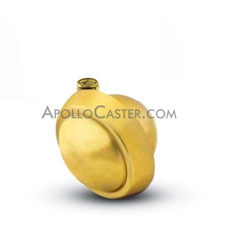 (image for) Caster; Ball; Swivel; 2-1/2"; Metal/ Zinc; Stemless; Brass; Acetyl/ Resin Brng; 100# (Item #69543)