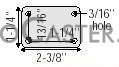 (image for) Caster; Swivel; 3" x 15/16"; Rubber (Soft; non-marking); Plate (1-1/4" x 2-3/8"; holes: 13/16" x 1-1/4"; 3/16" bolt); Black; Prec Ball Brng; 110#; Pedal Brake (Item #65650)