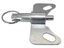 Position Lock Brake; Steel; Bolt-on style; Works with most standard 4" x 4-1/2" caster plates with holes 2-3/4" apart. Requires notched yoke. (Item #88746)