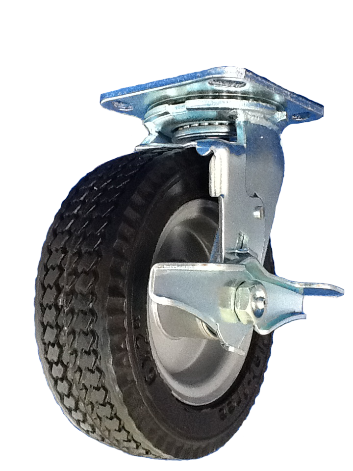 4pcs 3Caster Wheels mit 360 Grad Top Plate Heavy Duty PU-Rad für Bürostuhl Möbel 