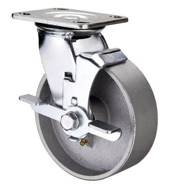 8 All Steel Swivel Caster Wheel w Brake Steel 4" 4x swivel w/ brake, 4x swivel 
