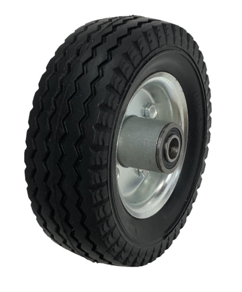 (image for) Caster; Swivel; 6" x 2"; Foam-Filled Flat Free Tire (Black); Hollow Kingpin (1/2" bolt hole); Zinc; Prec Ball Brngs; 150#; Bolted Hub; Wheel Brake (Item #63276)