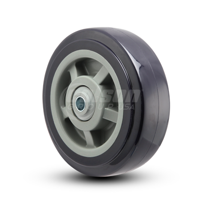 Wheel; 6" x 2"; Blue Thermo-Urethane; Sealed Prec Ball Brng; 1/2" Bore; 2-7/16" Hub Length; 1000# (Item #87722)