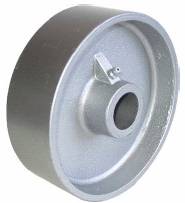 Caster; Swivel; 3" x 1-1/4"; Cast Iron; Threaded Stem (1/2"-13TPI x 1-1/2"); Zinc; Plain bore; 350#; Dust Cover (Mtl); Tread brake (Item #64301)