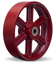 Wheel; 16" x 3"; Cast Iron; Roller Brng; 1-1/4" Bore; 3-1/4" Hub Length; 2500# (Item #88249)