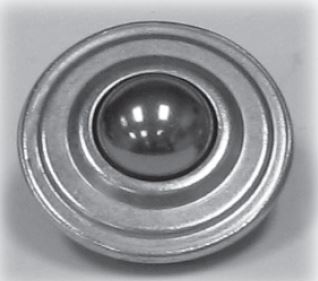 Ball Transfer; Low Profile; 1" Stainless Steel ball and Housing ; Round Drop-in Base (1-5/8"x5/8"); 125#; 5/8" profile; Weep Hole(s) (Item #88083)