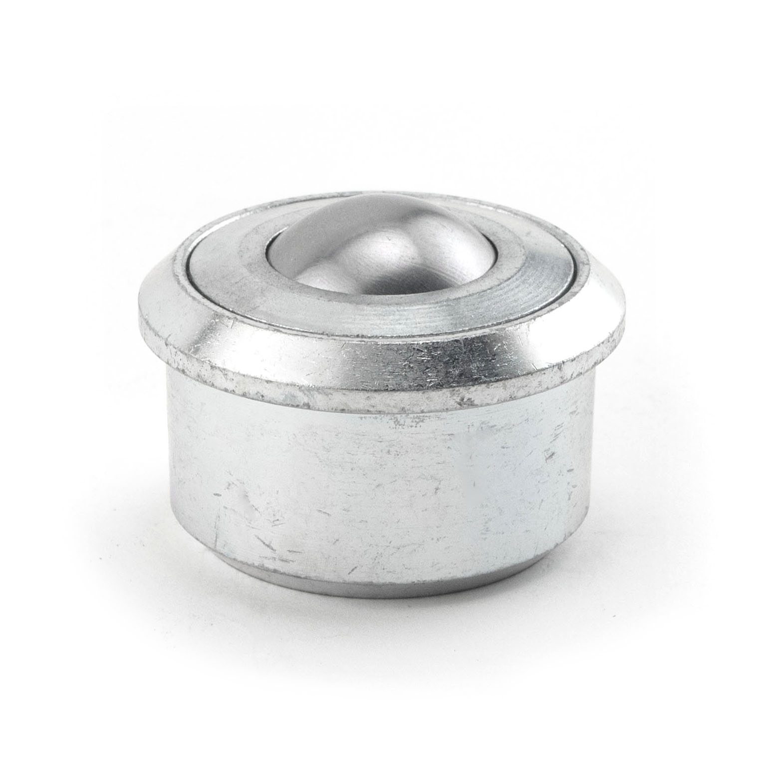 Ball Transfer; 1-3/16" Stainless Steel ball; Round Drop-in Base (1-3/4" x15/16"); Stainless Steel housing; 750#; 17/32" load height (Item #88835)