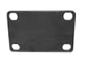 Caster Shim Plate; 2-5/8" x 3-5/8"; .215" thick; unplated Steel;  Fits Plate (2-3/8"x3-5/8"; holes: 1-3/4"x2-7/8" slotted to 3"; 5/16" bolt) (Item #88527)
