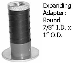 Caster; Swivel; 4" x 1-1/4"; Gray PolyU on PolyO; Expandable Adapter (.852" - .927" ID tubing); Zinc; Prec Ball Brng; 230#; Tread brake; Thread guards (Item #66726)